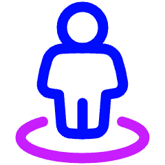 User Pin Icon from Plump Neon Set