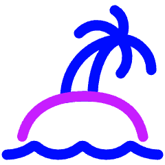 Beach Icon from Plump Neon Set