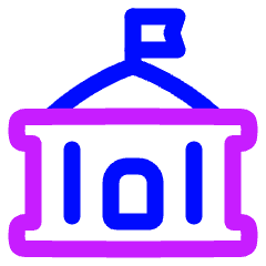 City Hall Icon from Plump Neon Set