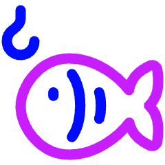 Fishing Icon from Plump Neon Set