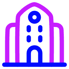 Government Building 1 Icon from Plump Neon Set