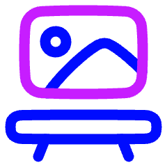 Museum Painting Exhibit 1 Icon from Plump Neon Set