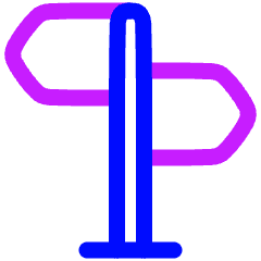 Street Sign Icon from Plump Neon Set