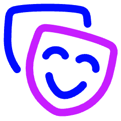 Theater Mask Icon from Plump Neon Set