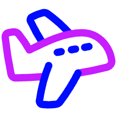 Airplane Icon from Plump Neon Set