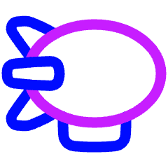 Airship Icon from Plump Neon Set