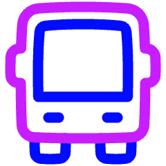 Bus Icon from Plump Neon Set