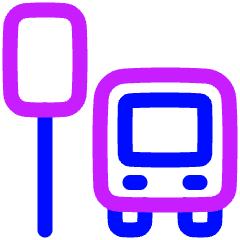 Bus Station Icon from Plump Neon Set