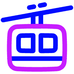 Cable Car Icon from Plump Neon Set
