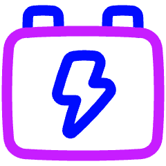 Car Battery Charging Icon from Plump Neon Set