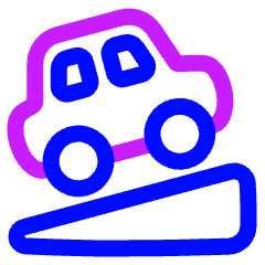 Car Hill Up Icon from Plump Neon Set