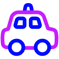 Car Taxi 1 Icon from Plump Neon Set