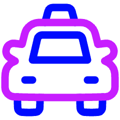 Car Taxi 2 Icon from Plump Neon Set