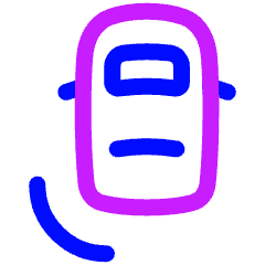 Car Top Bottom Left Sensor Icon from Plump Neon Set