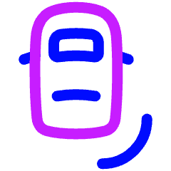 Car Top Bottom Right Sensor Icon from Plump Neon Set