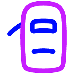 Car Top One Door Open 1 Icon from Plump Neon Set