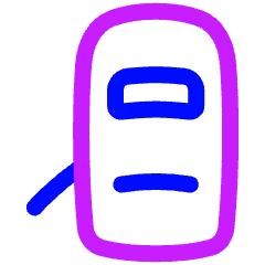 Car Top One Door Open 3 Icon from Plump Neon Set