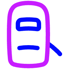 Car Top One Door Open 4 Icon from Plump Neon Set