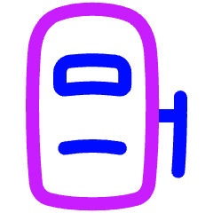 Car Top Sliding Door Right Icon from Plump Neon Set