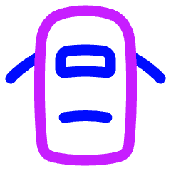 Car Top Two Door Open 1 Icon from Plump Neon Set