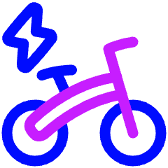 Electric Bicycle Icon from Plump Neon Set