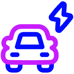Electric Car Icon from Plump Neon Set