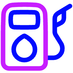 Gas Station Fuel Petroleum Icon from Plump Neon Set