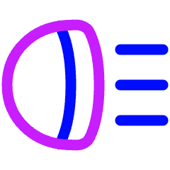 Headlights High Beam Icon from Plump Neon Set