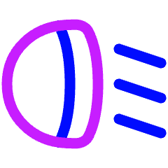 Headlights Low Beam Icon from Plump Neon Set