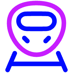 High Speed Train Front Icon from Plump Neon Set