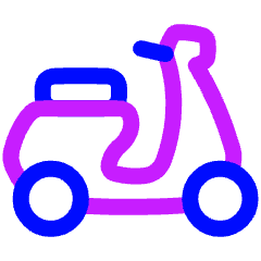 Motorcycle Courier Icon from Plump Neon Set