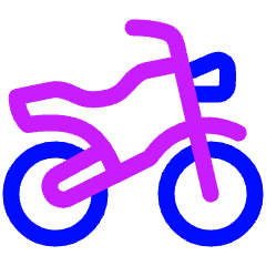 Motorcycle Side Icon from Plump Neon Set