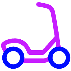 Scooter Icon from Plump Neon Set