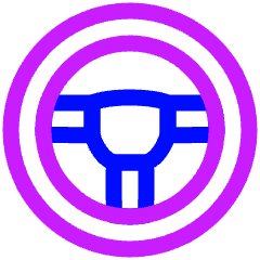 Steering Wheel Icon from Plump Neon Set