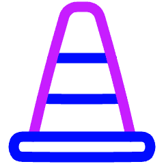 Traffic Cone Icon from Plump Neon Set