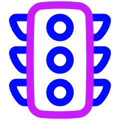 Traffic Light Icon from Plump Neon Set