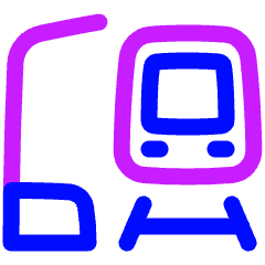 Train Station Icon from Plump Neon Set