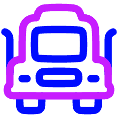 Truck Front Icon from Plump Neon Set