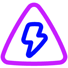 Dangerous Zone Sign Icon from Plump Neon Set