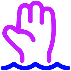 Deep Water Area Icon from Plump Neon Set