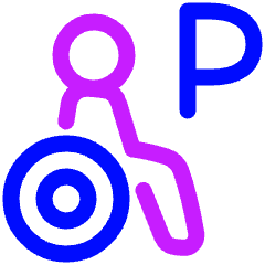 Disability Parking Icon from Plump Neon Set