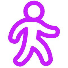 Figure Walking Icon from Plump Neon Set