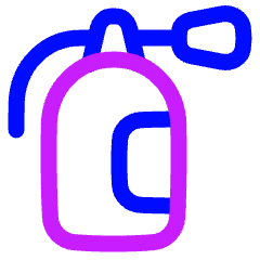 Fire Extinguisher Sign Icon from Plump Neon Set