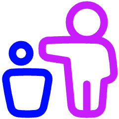 Garbage Throw Icon from Plump Neon Set