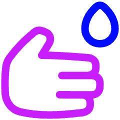 Hand Washing Icon from Plump Neon Set