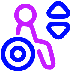 Lift Disability Icon from Plump Neon Set