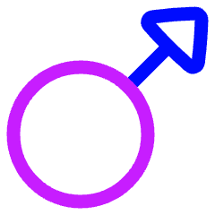 Man Symbol Icon from Plump Neon Set