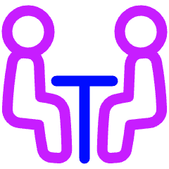 Meeting Room Icon from Plump Neon Set