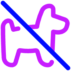 No Pets Allowed Icon from Plump Neon Set