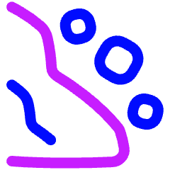 Rock Slide Icon from Plump Neon Set